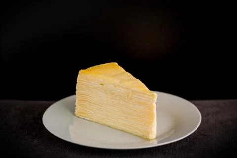 Cake on Black Background Stock Photos