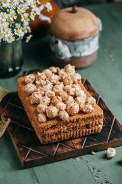 The cake on the Board Stock Photos