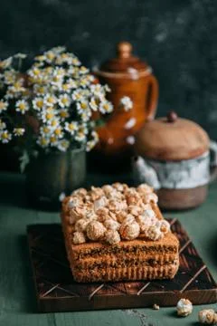 The cake on the Board Stock Photos