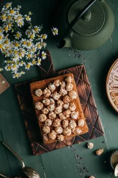 The cake on the Board Foto stock