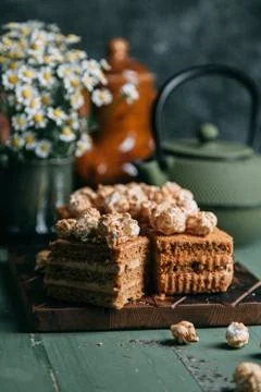 The cake on the Board Stock Photos