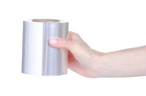 Cake border acetate tape in hand Stock Photos