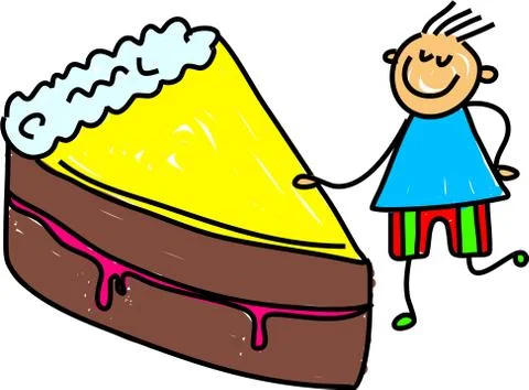 Cake Boy Stock-Illustration