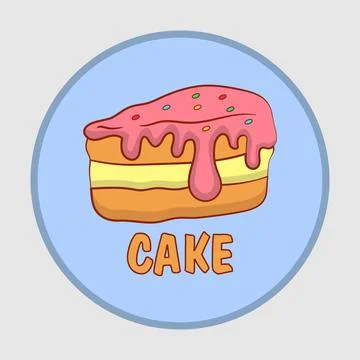 Cake cafe or bakery logo design. Stock Illustration