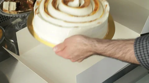 Cake in a cage Stock Footage 32358705