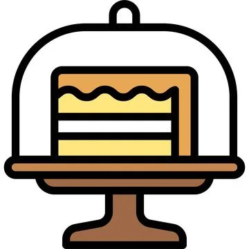 Cake on Cake stand icon, Bakery and baking related vector Illustrazione stock