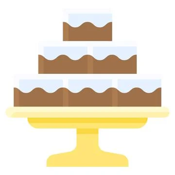 Cake on Cake stand icon, Bakery and baking related vector Illustrazione stock