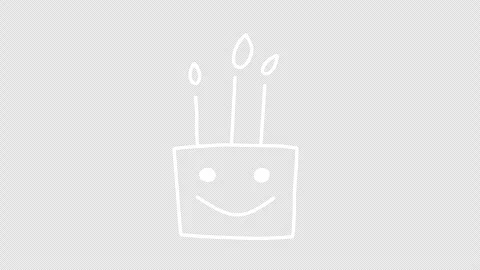 Cake with a candle doodle animation. 库存影片 333985501