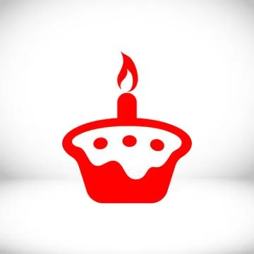 Cake with candles icon stock vector illustration flat design イラスト素材