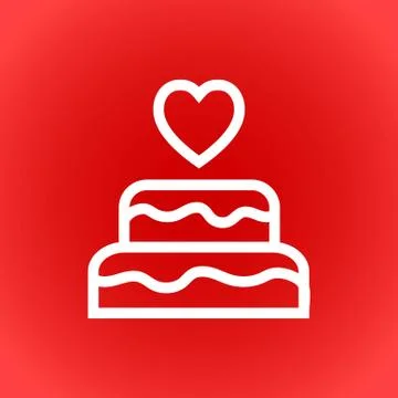 Cake with candles icon stock vector illustration flat design Stock Illustration