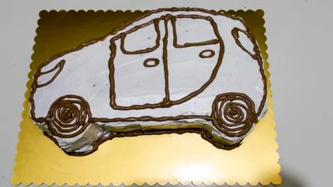 Cake like as a car Stock Photos