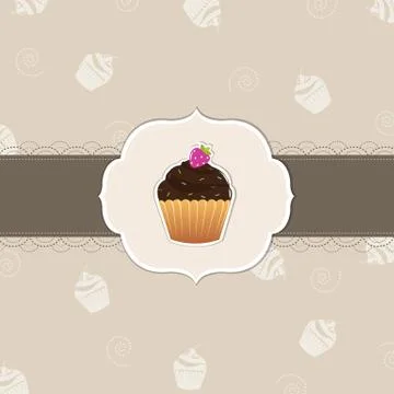 Cake card Illustrazione stock