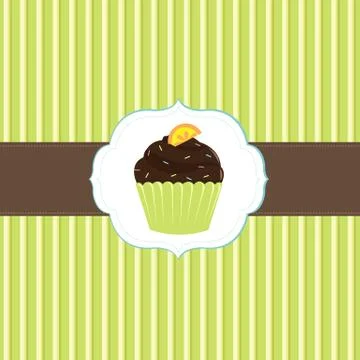 Cake card template Illustrazione stock