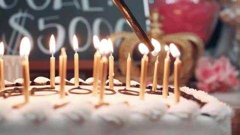 A Cake Celebrates Five Thousand Dollars Stock Footage 87432271