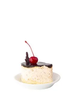 Cake with cherries Stock Photos