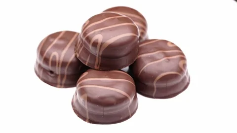 Cake in chocolate. Dessert. Stock Footage 235850480