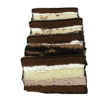 Cake chocolate isolated on white  background 08 Stock Photos