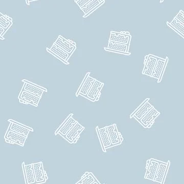 Cake chocolate line seamless pattern Stock Illustration