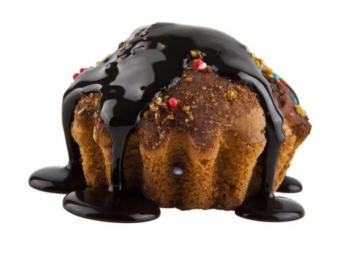 Cake in a chocolate Stock Photos