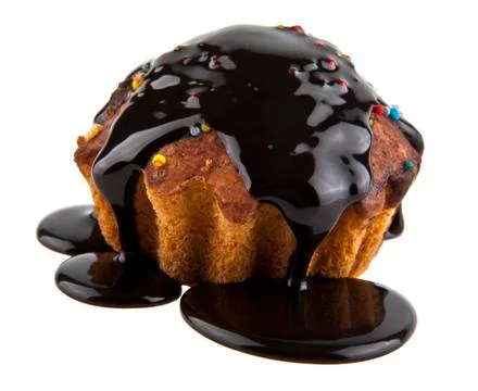 Cake in a chocolate Stock Photos