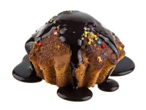 Cake in a chocolate Stock Photos