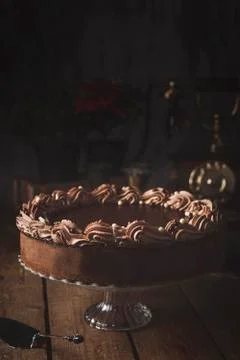 Cake with Chocolate Foto stock