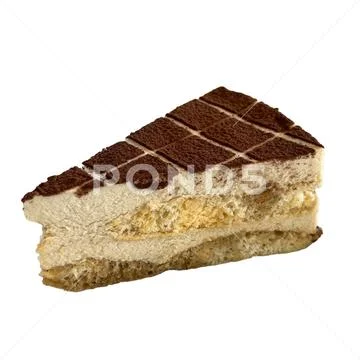 Cake chocolate on white PSD Template