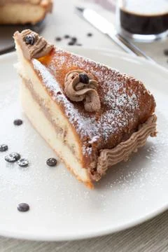 Cake to the coffee Stock Photos