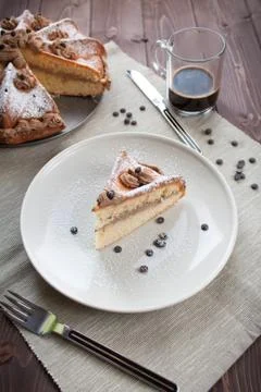 Cake to the coffee Stock Photos