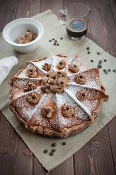 Cake to the coffee Stock Photos