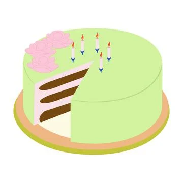 A cake colored Иллюстрация