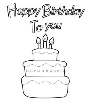 Cake coloring book. Illustrazione stock