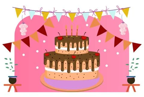 Cake Concept Illustration Stock-Illustration