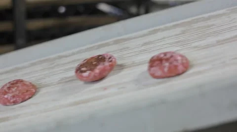 The cake on the conveyor. Stock Footage 58586278