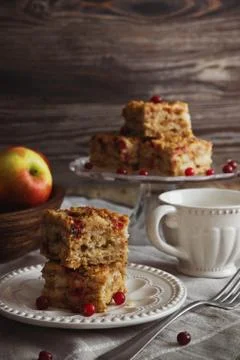 Cake with cranberries Stock Photos