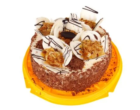 Cake with cream Stock Photos