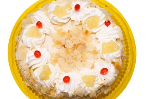 Cake with cream Stock Photos