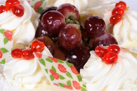 Cake with cream Stock Photos