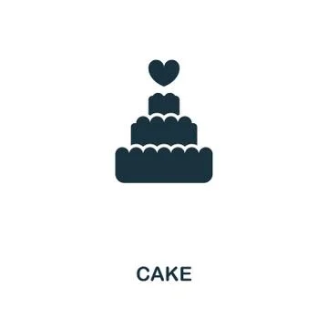 Cake creative icon. Simple element illustration. Cake concept symbol design from Illustrazione stock