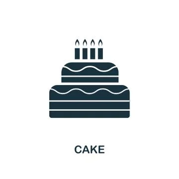 Cake creative icon. Simple element illustration. Cake concept symbol design from Stock Illustration