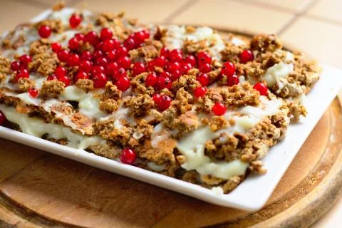 Cake with currant Stock Photos