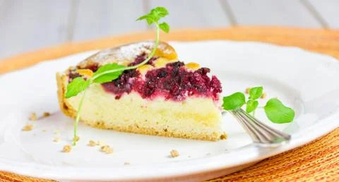 Cake with currants Stock Photos
