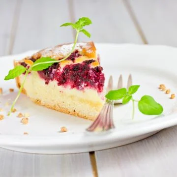 Cake with currants Stock Photos