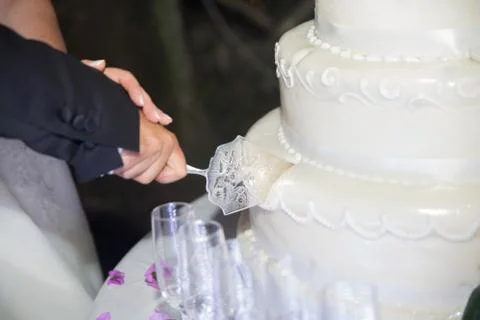 Cake cut Stock Photos