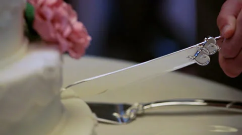 Cake Cutting CU Video stock 26823613