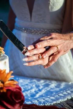 Cake cutting Stock Photos