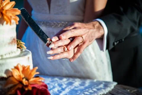 Cake cutting Stock Photos