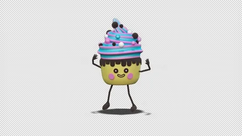 Cake dancing Video Loop and Alfa Channel 動画素材 163285146