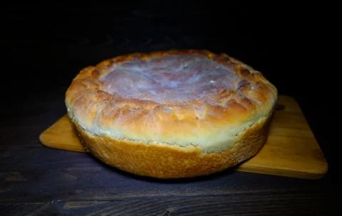 Cake on a dark background Stock Photos