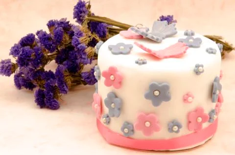 Cake decorated Stock Photos